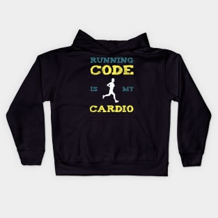 Running Code Is My Cardio Kids Hoodie